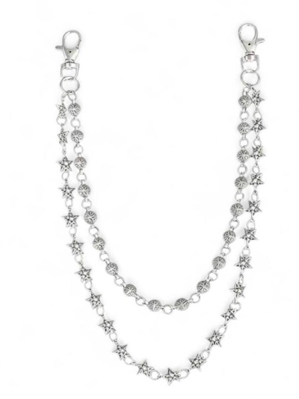 Chrome heart style wallet chain